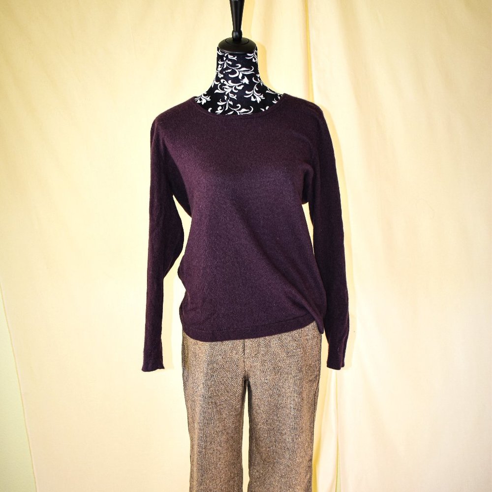 Plum Cashmere Lightweight Sweater
